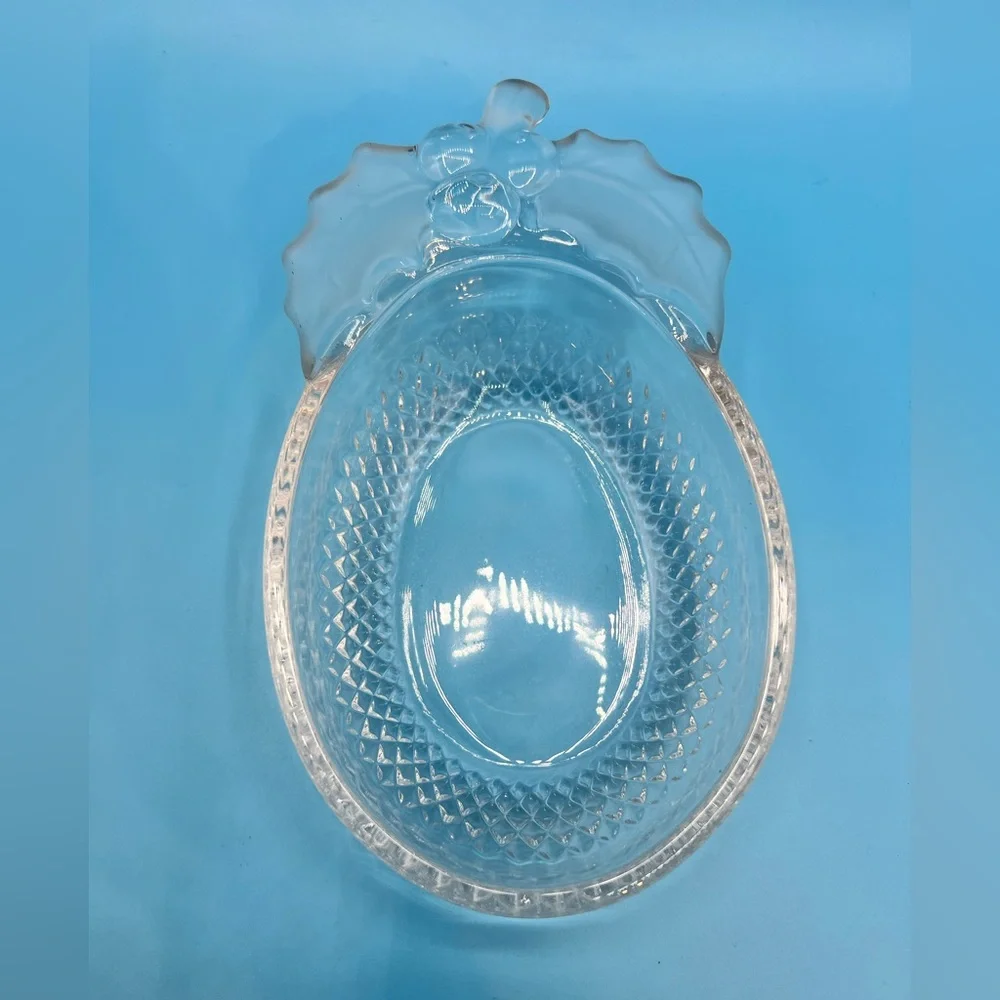 Studio Nova Glass Candy Serving Dish - Christmas Holly 6 1/2